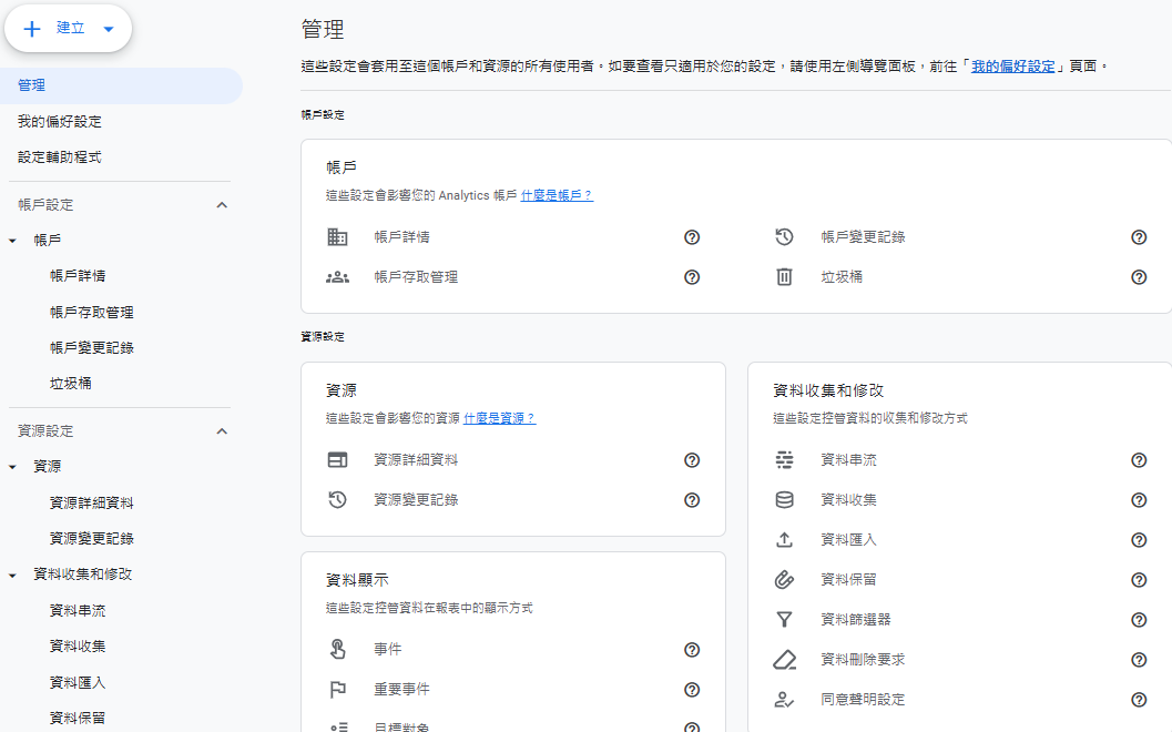 GA4管理介面