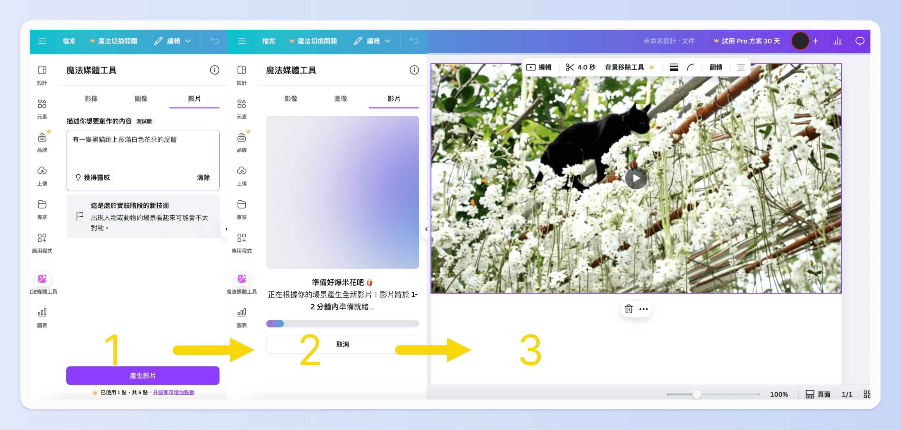 Magic Media 生成影片使用實例