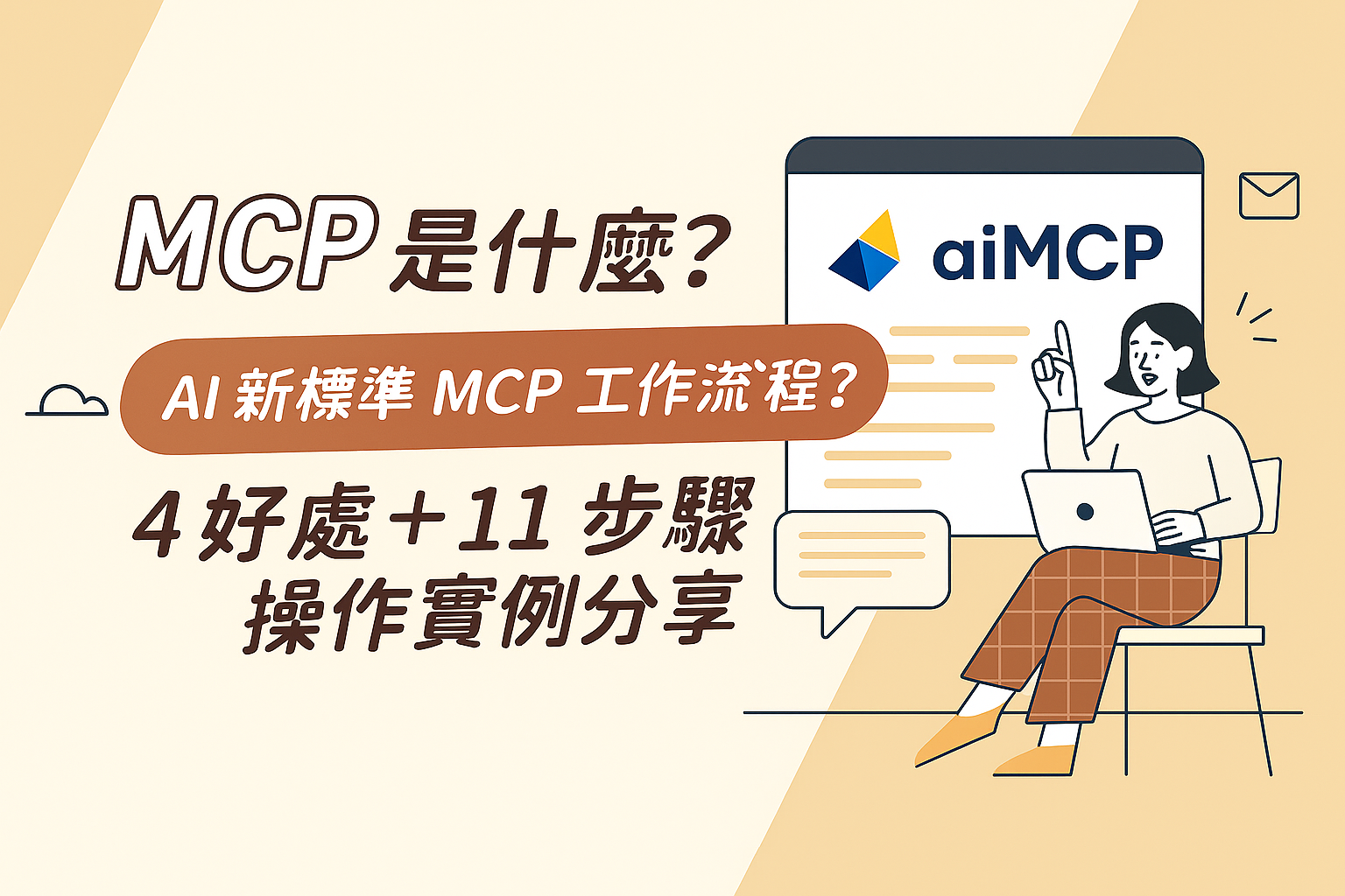 MCP是什麼?AI新標準MCP工作流程?4好處+11步驟操作實例分享