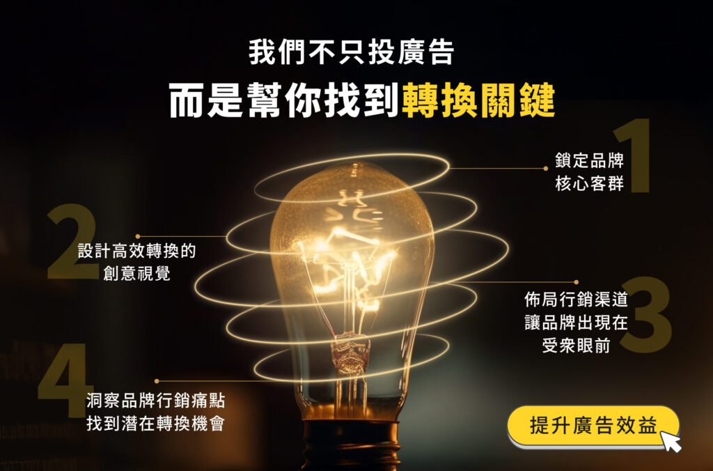 我們不只投廣告,而是幫你找到轉換關鍵