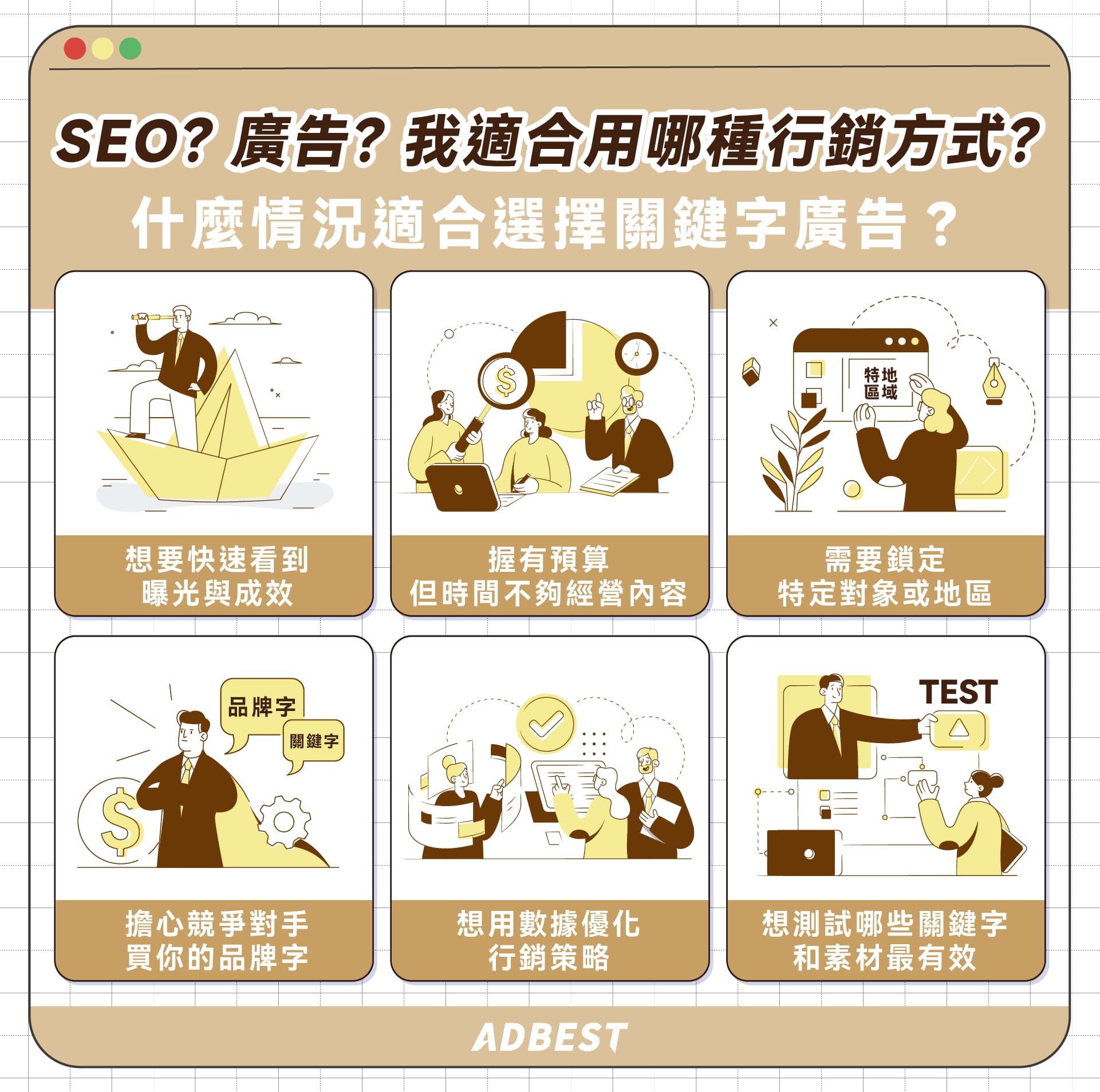 5個適合選擇關鍵字廣告行銷的情境