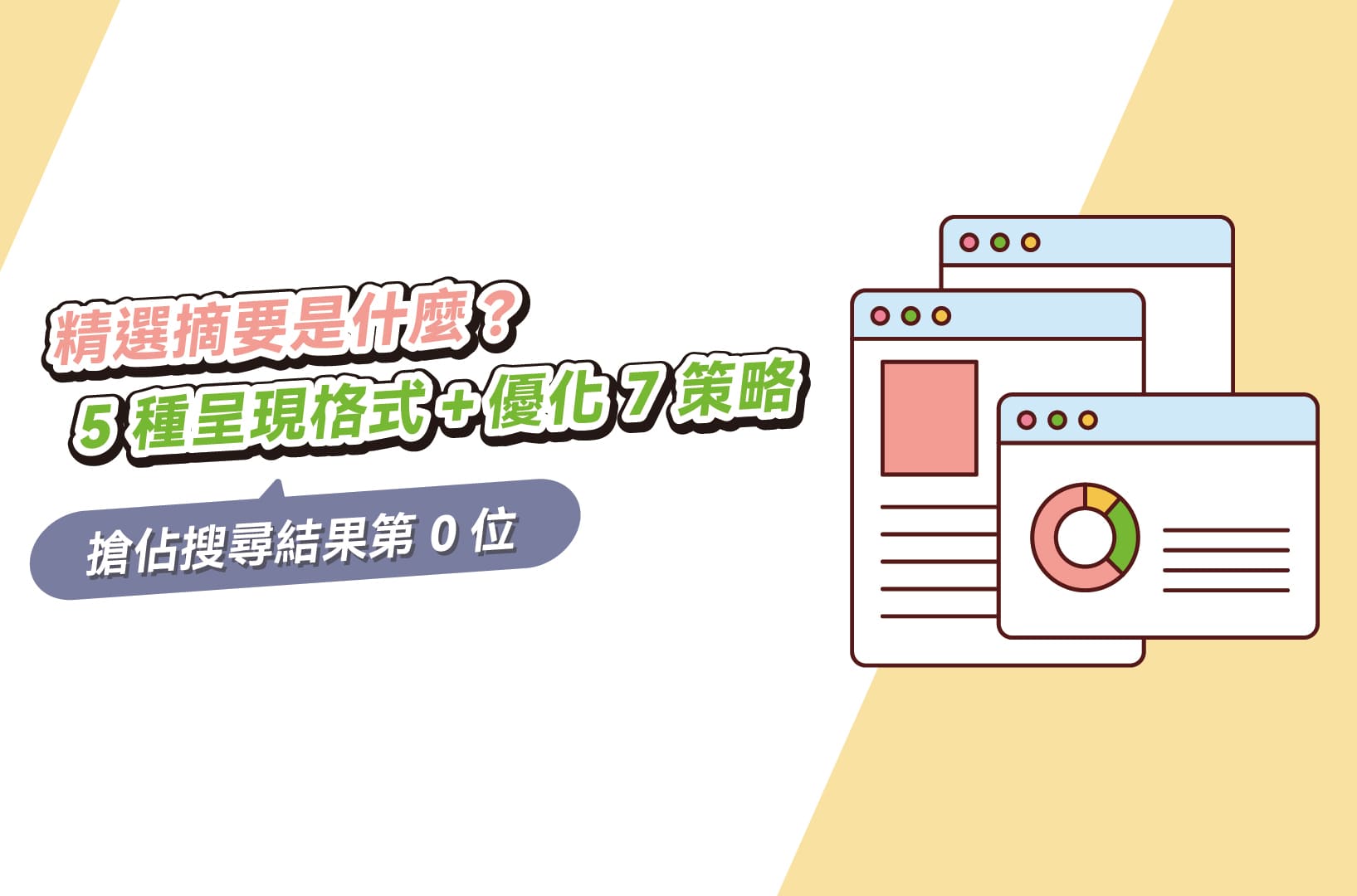 精選摘要是什麼？5種呈現格式＋優化7策略搶佔搜尋結果第0位！